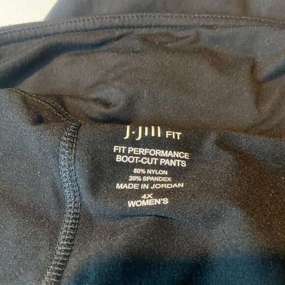 J Jill Fit Women 4X Performance Boot Cut Pants Pull On Solid Black Stretch NEW - Picture 4 of 10